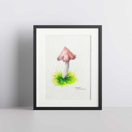 Hygrocybe pink - Original painting