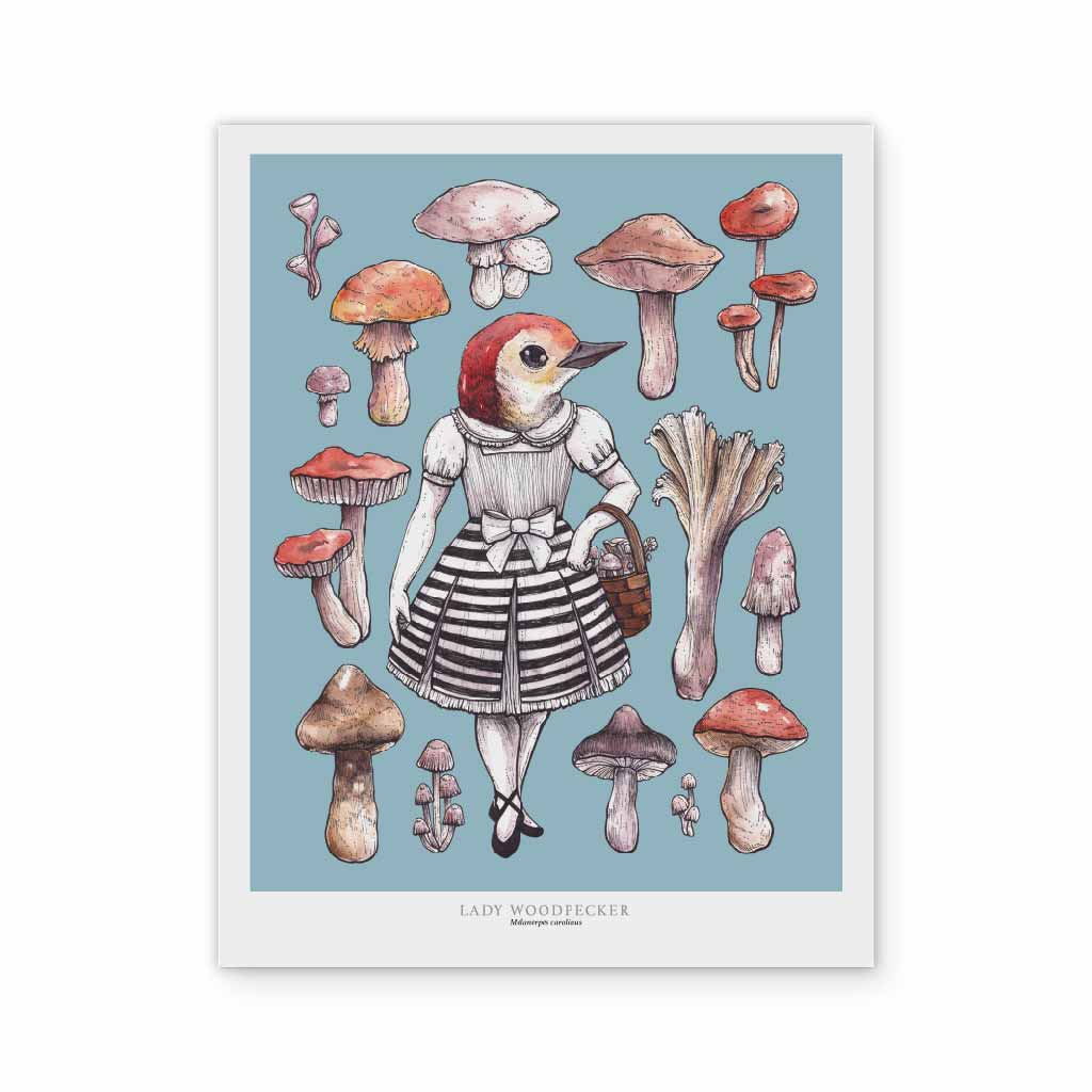 Lady Woodpecker - defective print