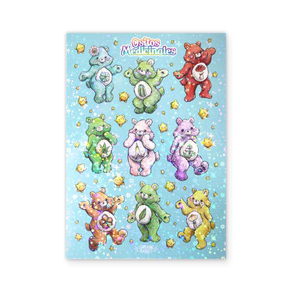 Medicine Bears - defective holographic print