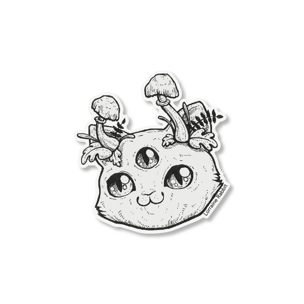 Kitten with 3 eyes - Sticker