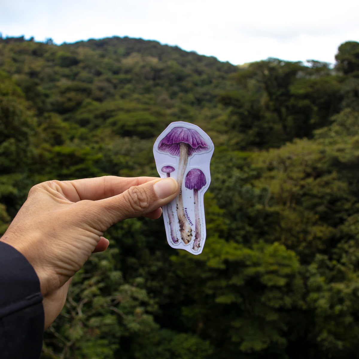 Purple mushroom - sticker