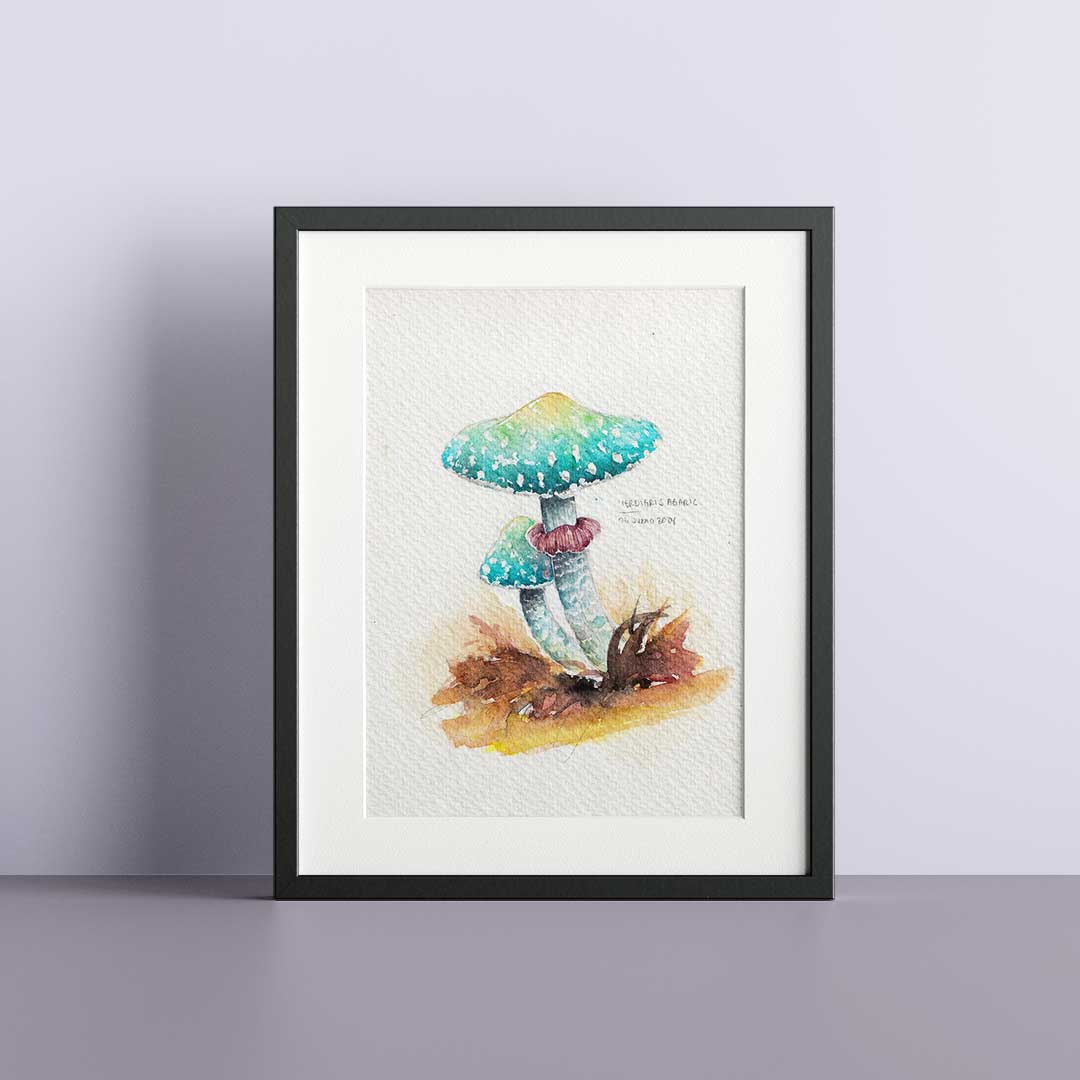 Agaric turquoise - Original painting