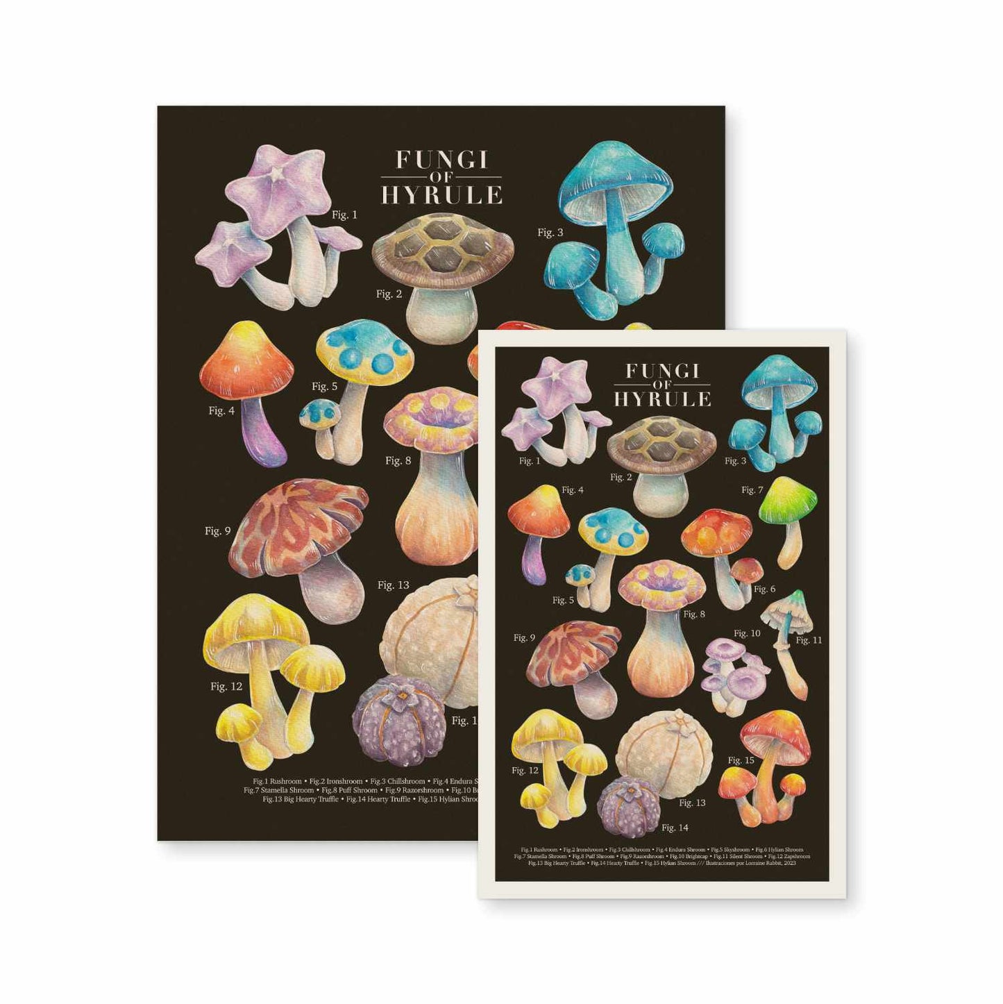 Fungi of Hyrule - print (oscuro)