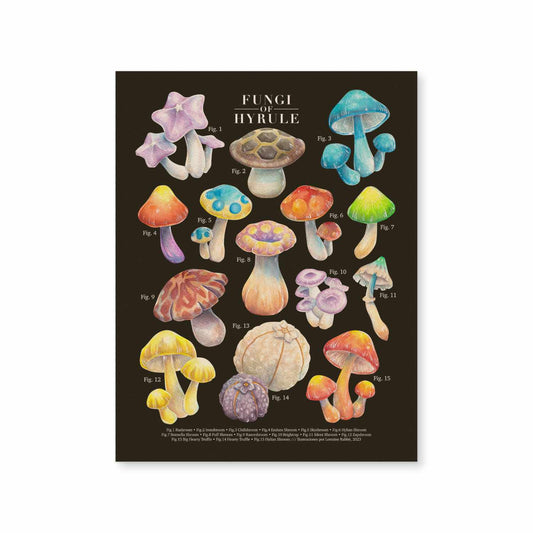 Fungi of Hyrule - print (oscuro)