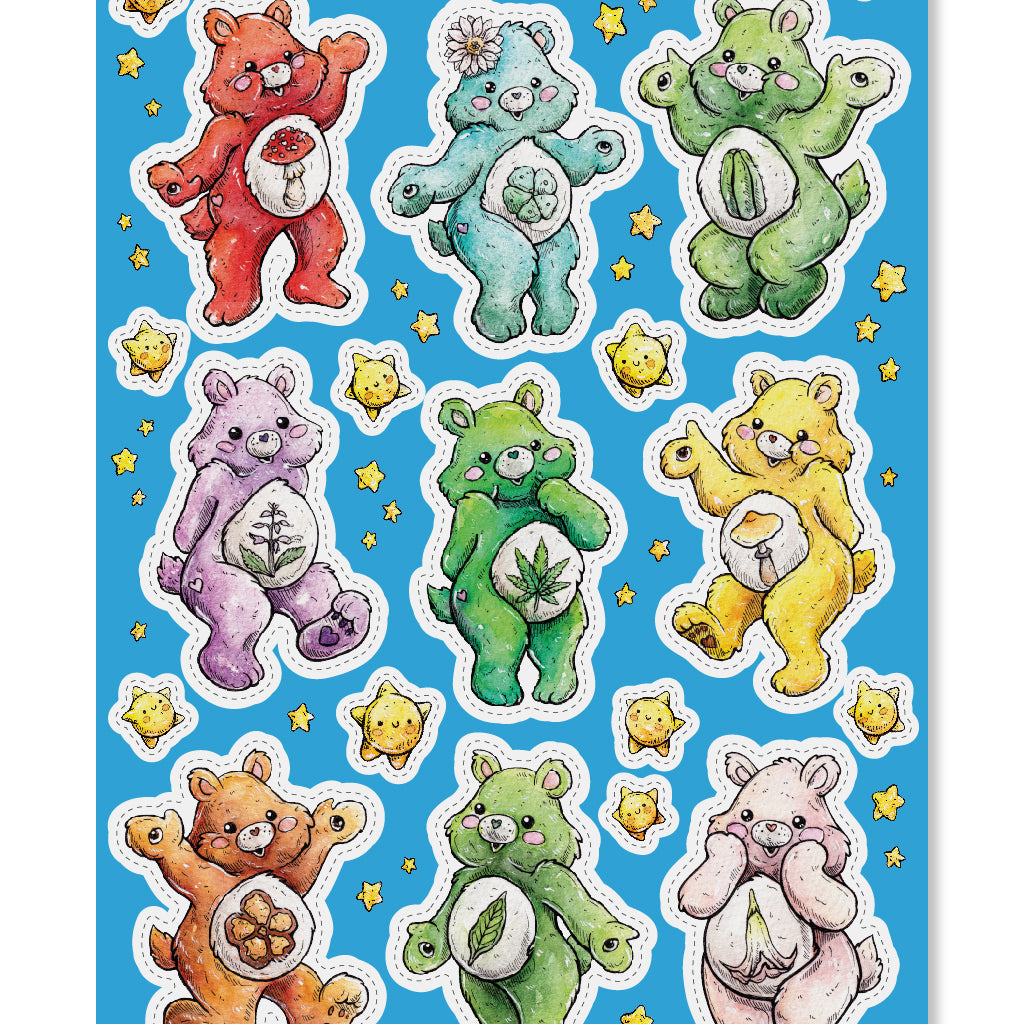 sticker sheet bears